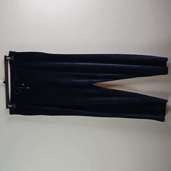 Evan Picone | Women's Dark Navy Loungewear Casual Velour Pants Sz M - Picture 3 of 10